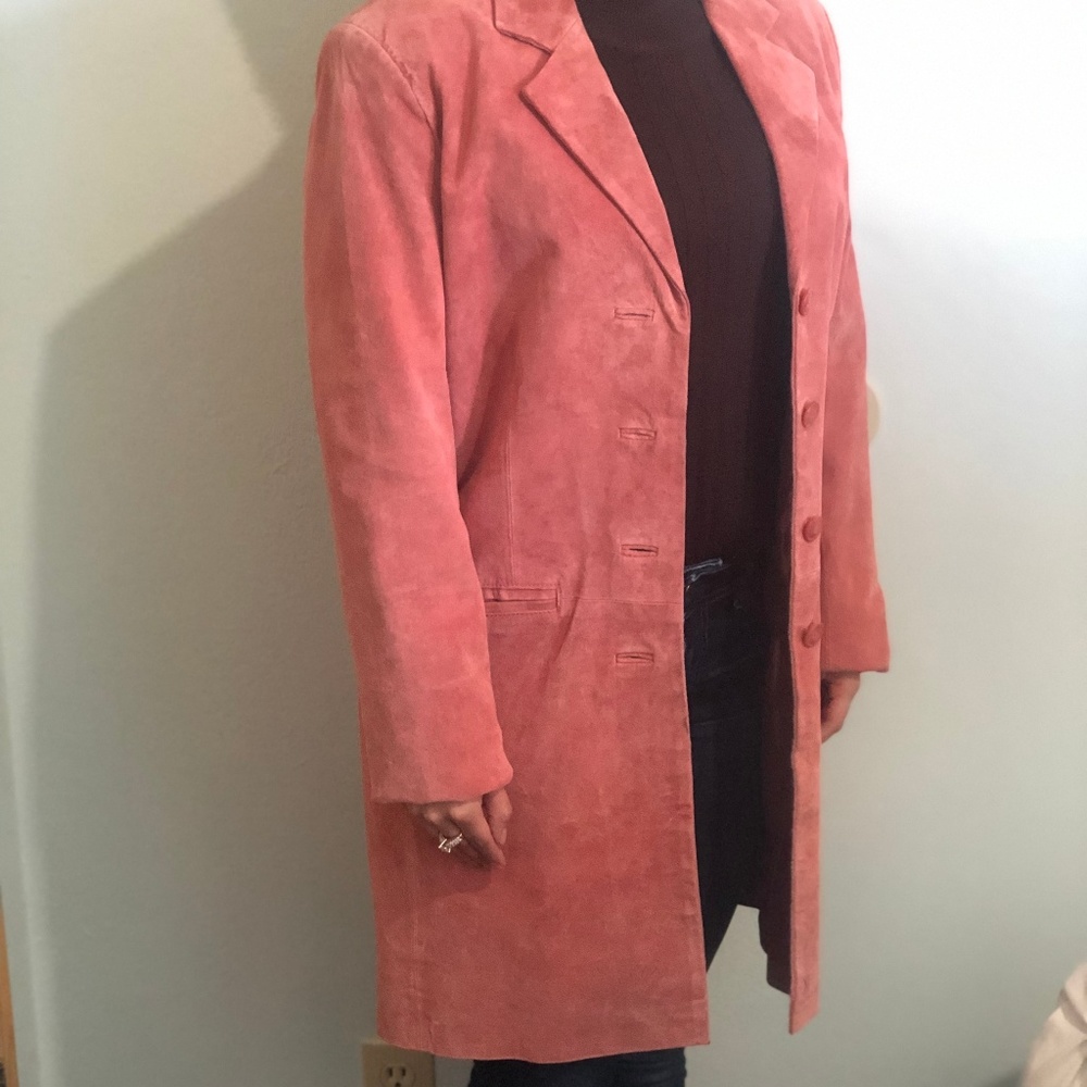 Dennis Basso Dusty Rose Suede Jacket